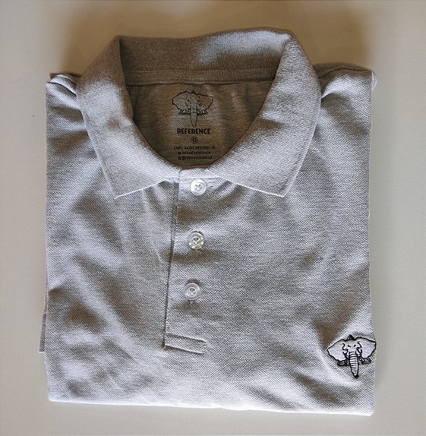 Camiseta polo piquet cinza