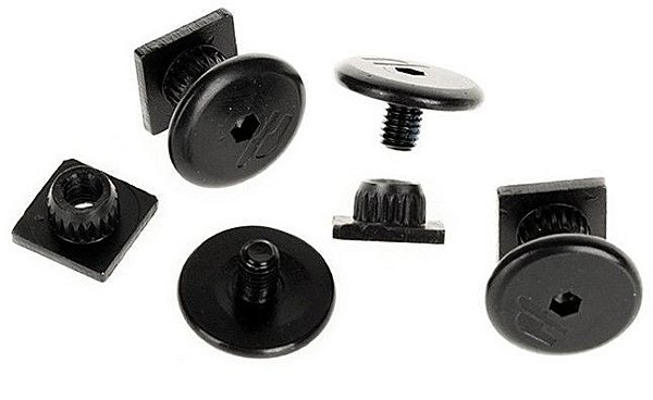 Kit com 4 Parafusos de Cuff Redondos - Preto