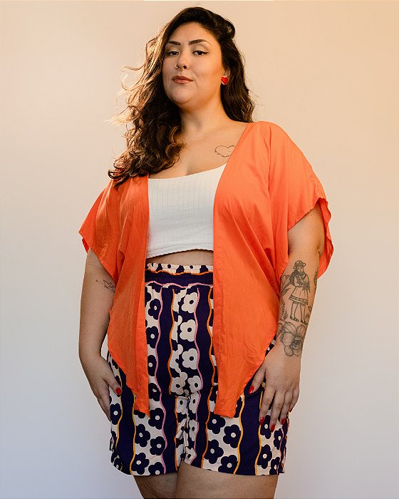 SHORT BRISA LISTRADO FLORES