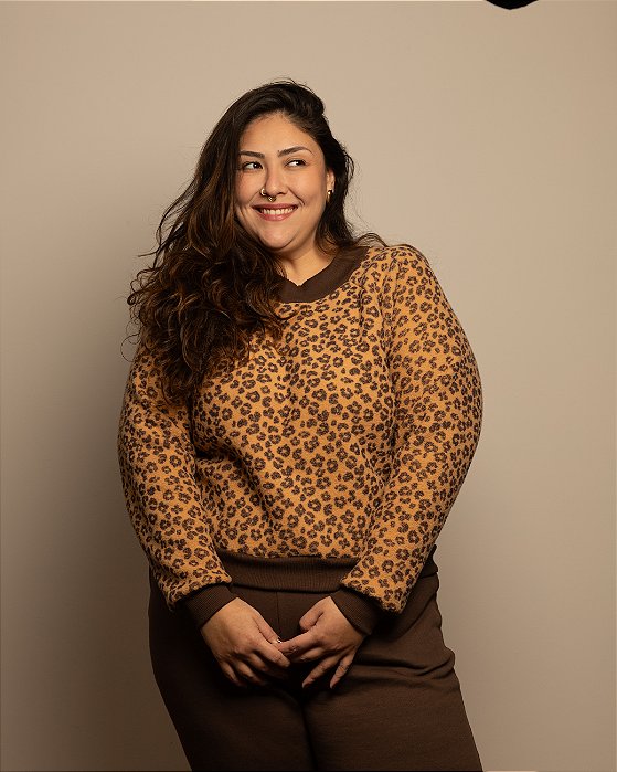 BLUSÃO CHICÓ CURTA ANIMAL PRINT