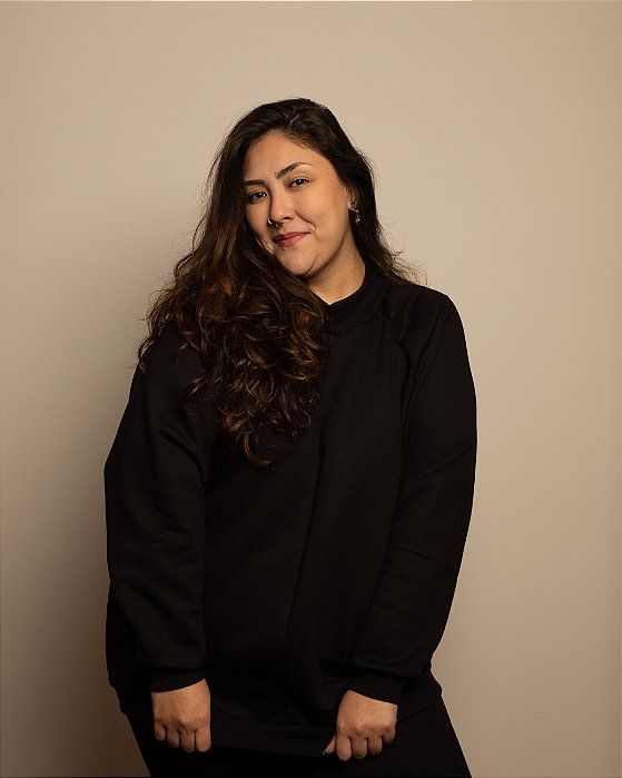 BLUSÃO CHICÓ OVERSIZED PRETO