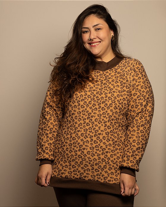 BLUSÃO CHICÓ OVERSIZED ANIMAL PRINT