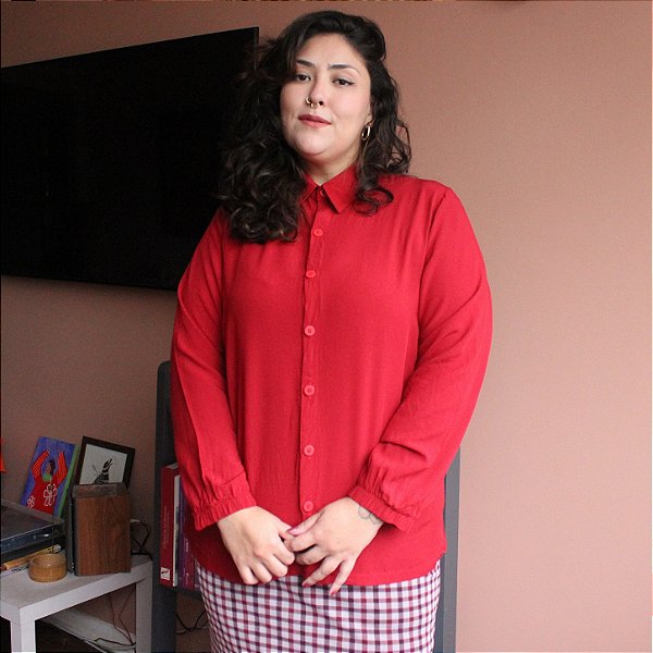 CAMISA OVERSIZED VERMELHA