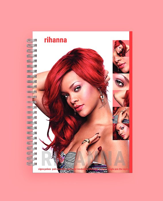Caderno Retrô A5: Rihanna