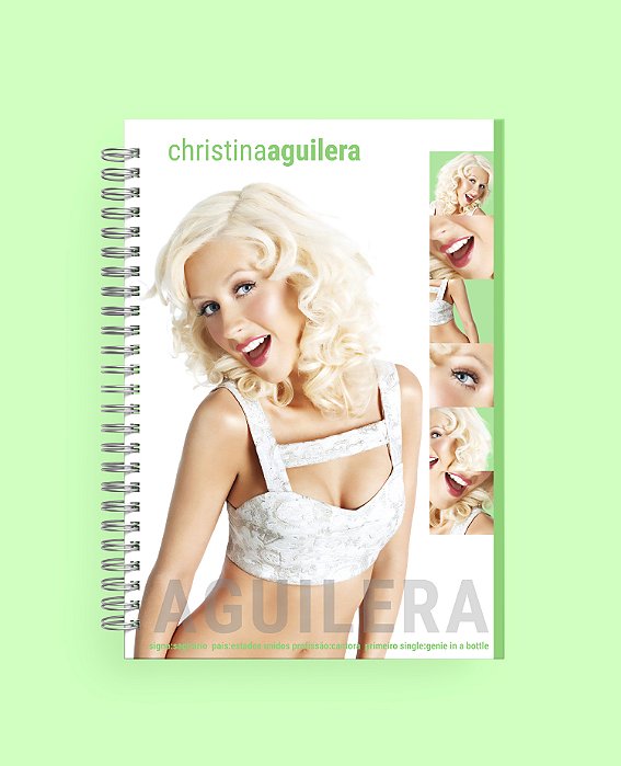 Caderno Retrô A5: Christina Aguilera