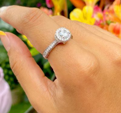 Anel Solitário Regência - Prata 925 - SP