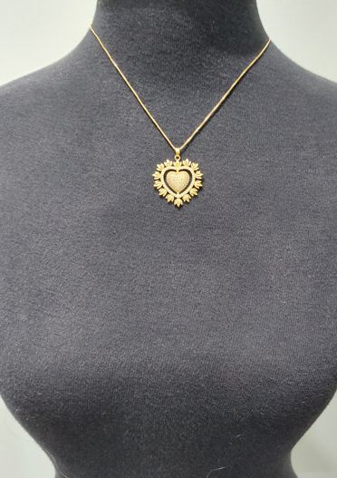 Colar Coração Flamejante - LO