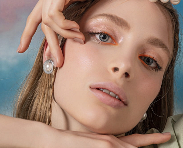 Brinco Meia Pérola Shell -  Pressão -  ZP