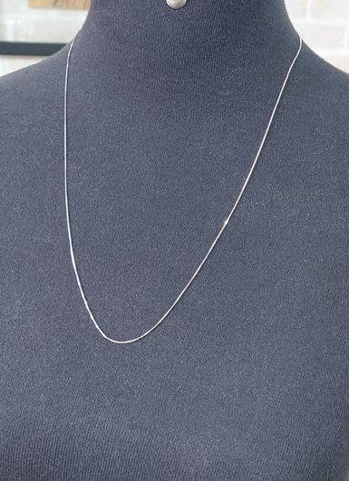 Corrente Veneziana Prata Rodinada 60 cm 0.7mm