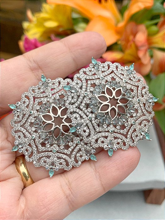 Brinco Mandala Floral grande -  SP