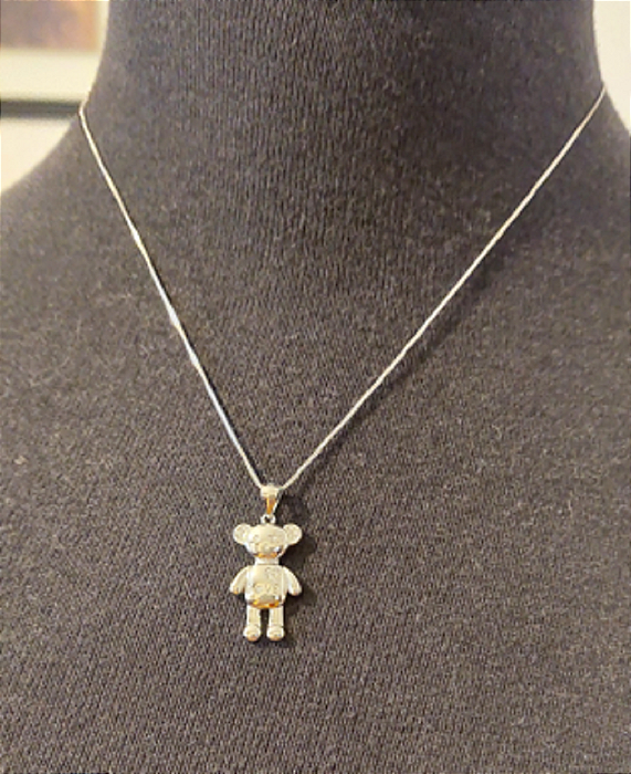 Colar com Pingente Urso Love Prata 925 - Z OMG