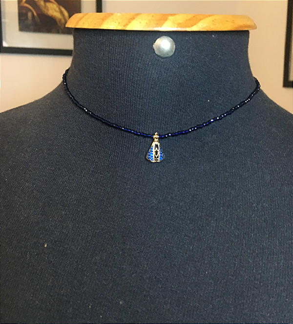 Colar Nossa Senhora Aparecida - com cristais - ZP