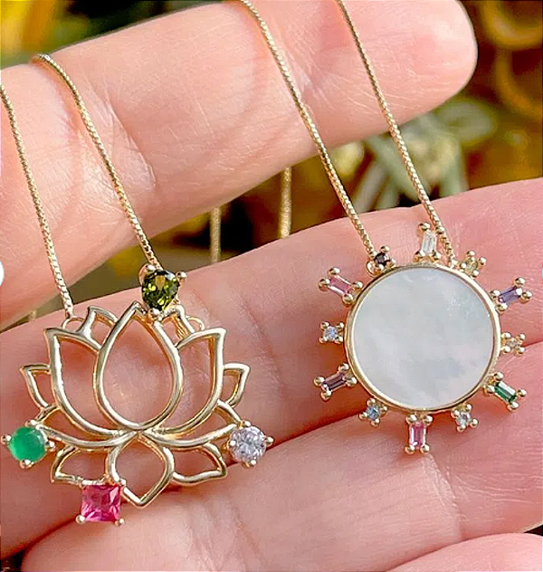 Escapulário Flor de Lotus - SP