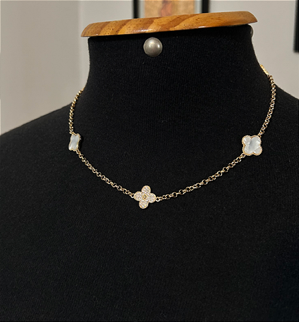 Colar 5 motivos Vintage Alhambra - MC