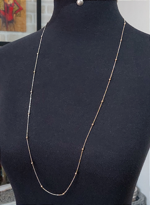 Corrente longa maleável Bolinha - 80 cm - ZP