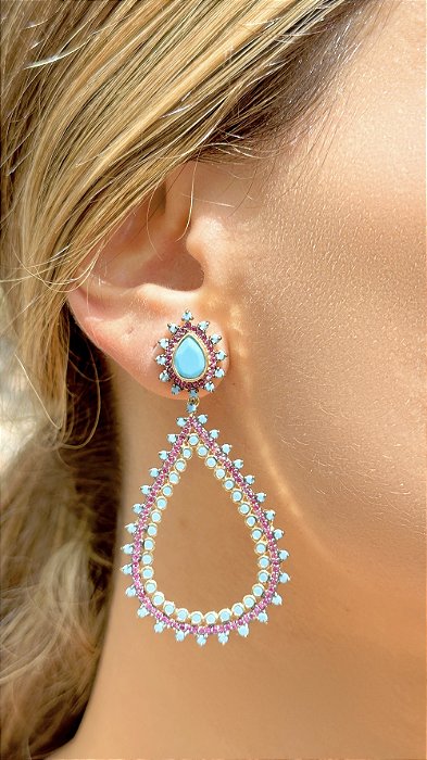 Brinco Cashmere Turquesa -  SP