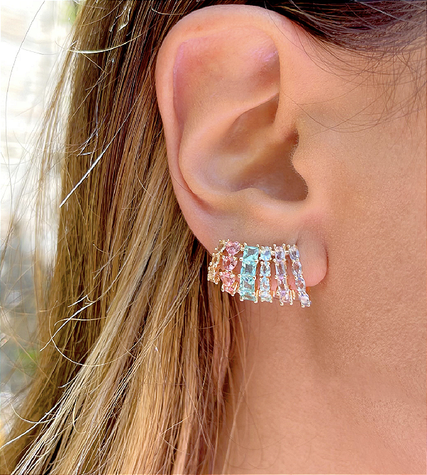 Brinco Earcuff  Arco Iris  -  SP