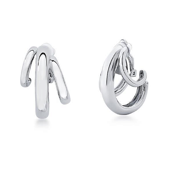 Brinco Tube Rodium - Pressão - ZP