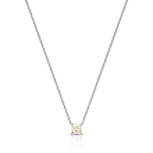 Conjunto colar e brincos Moissanite Princess - 0,8ct