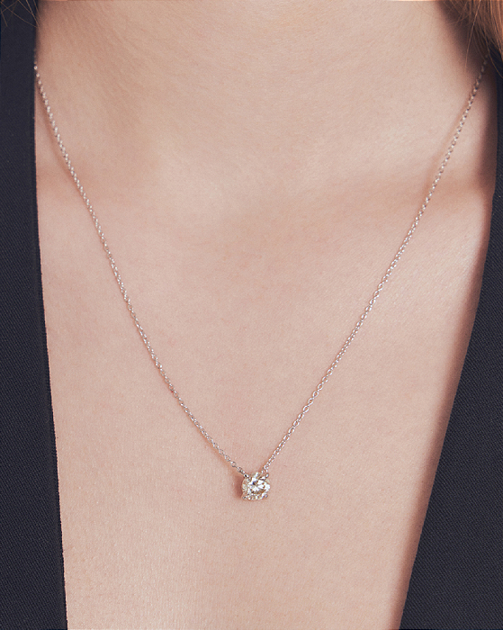 Colar Solitário Moissanite - 1ct - ZP