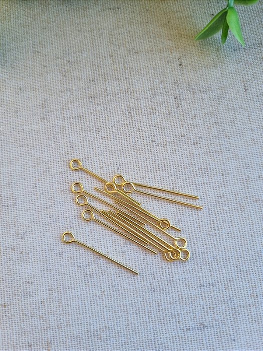Alfinete Contra Pino 2.5cm Ouro (20un)