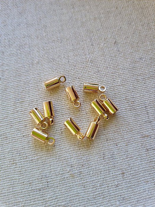 Terminal Copinho 4mm Ouro (10un)