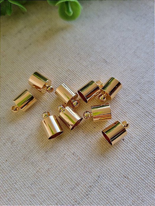Terminal Copinho 5mm Ouro (10un)