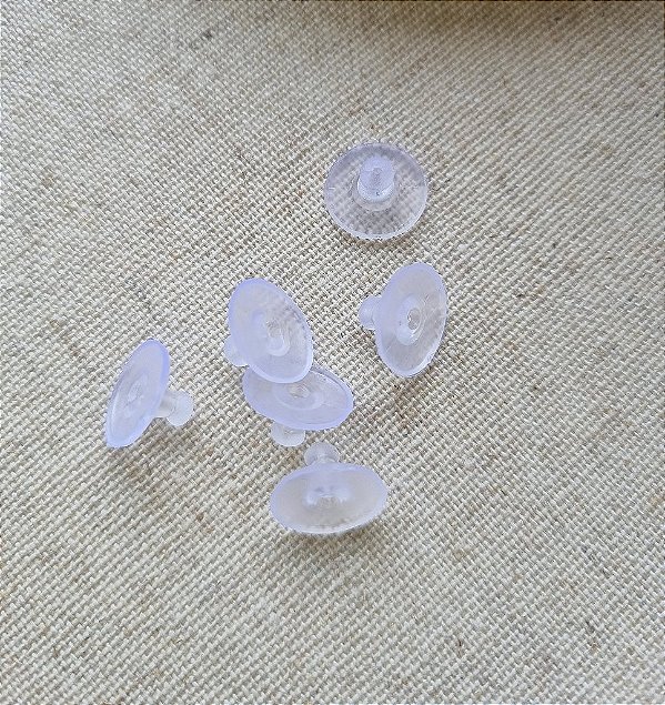 Tarraxa Silicone-Sutiã de Orelha 1 cm (10 pares)