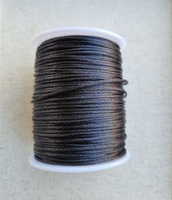 Fio de Seda 1mm  Preto (5 metros)