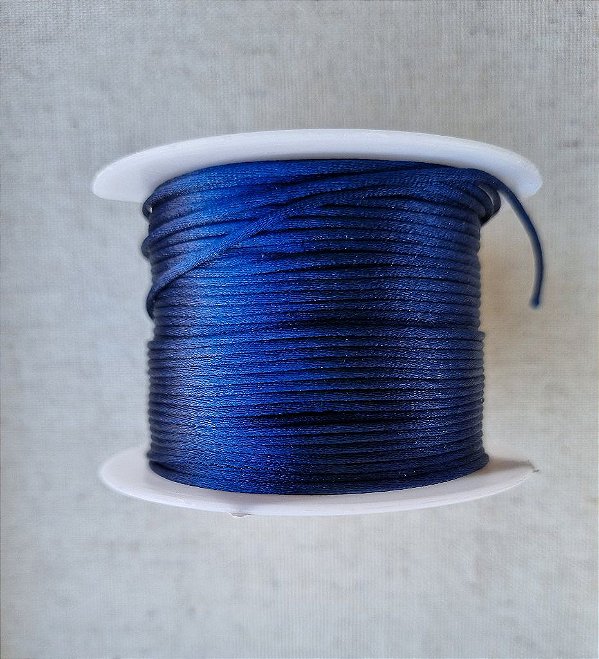 Fio de Seda 1mm  Azul Marinho (5 metros)