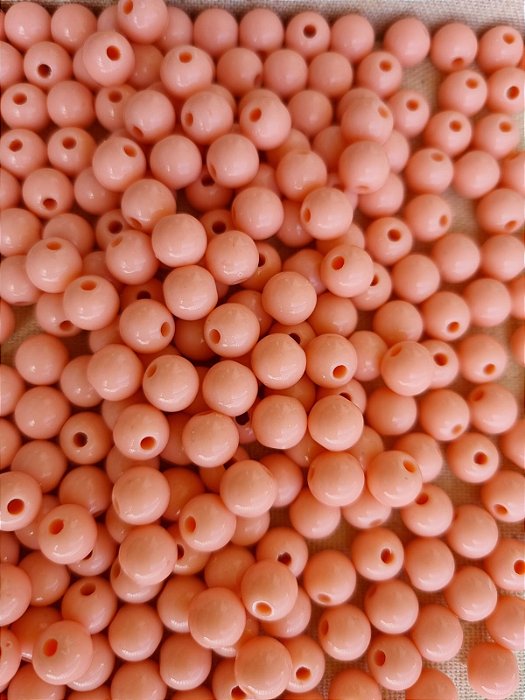 Bola Resina 6mm  Salmon (20gr - Aproximadamente 170un)