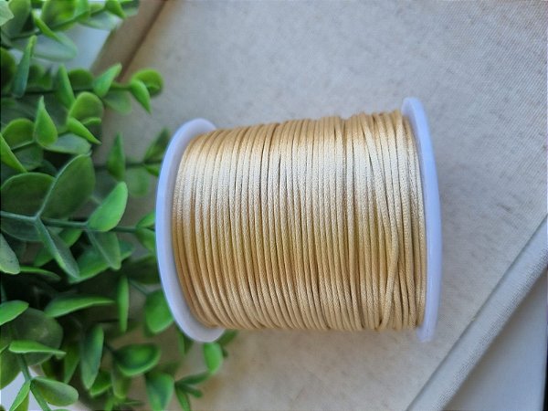 Fio de Seda 1mm  Creme (5 metros)