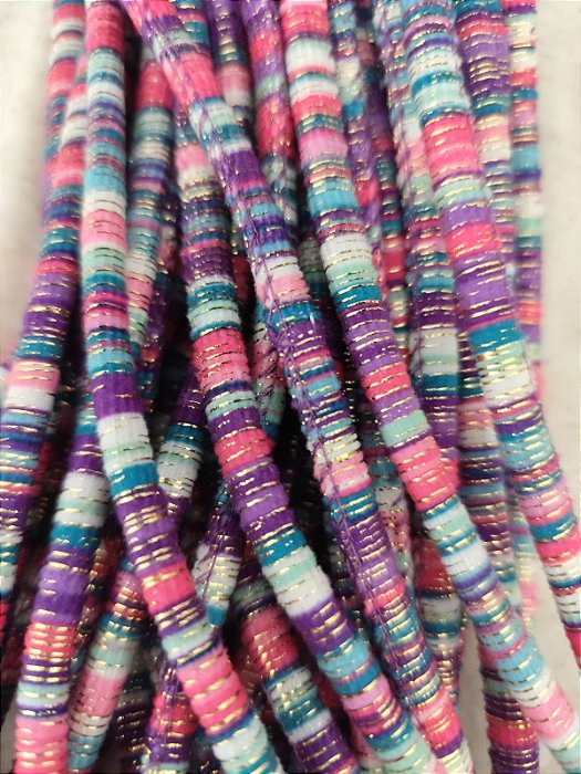 Cordão Multicolor 6mm Lilás (Metro)