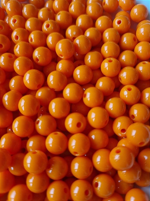 Bola Resina 8mm Laranja (20gr - Aproximadamente 70un)