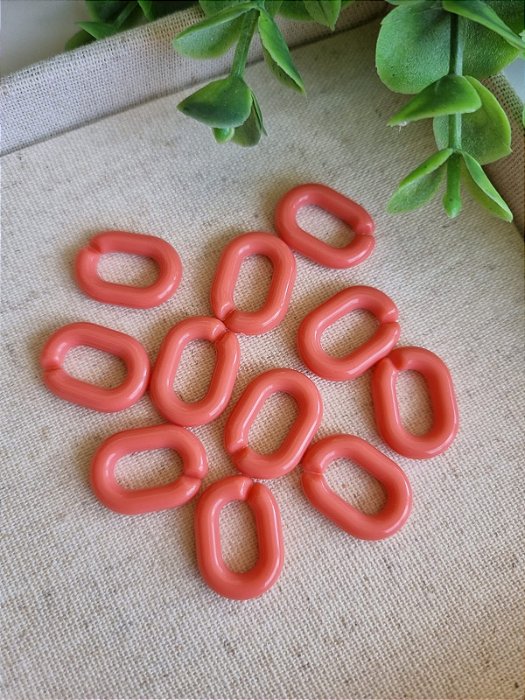 Elo de Resina Salmon 18mm (10gr-Aproximadamente 16un)