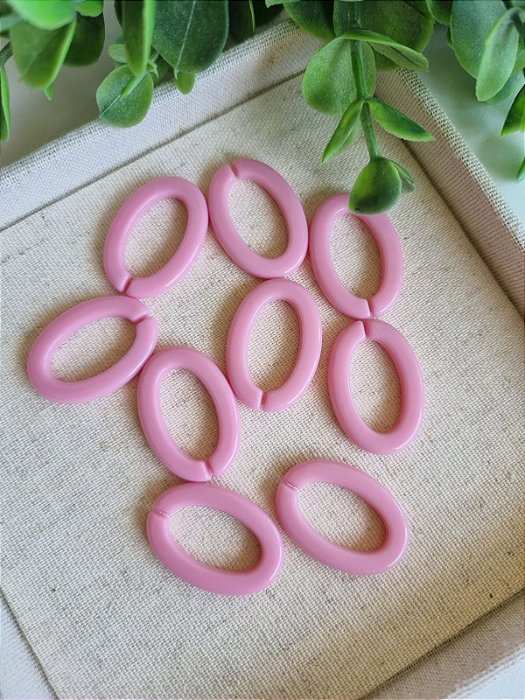Elo de Resina Rosa 28mm (10gr-Aproximadamente 9un)