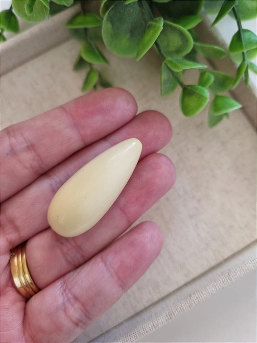 Conta de Resina Gota Nude 34mm (2un)