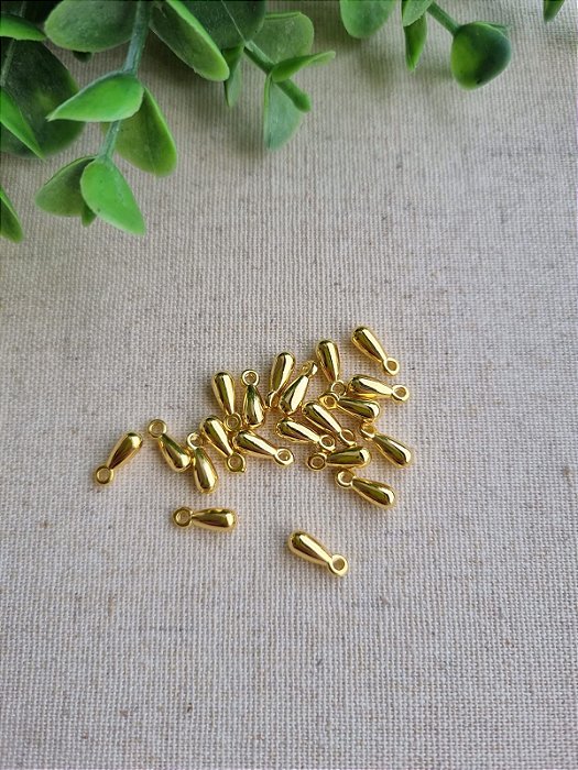 Pingente Gota ABS Ouro (20un)