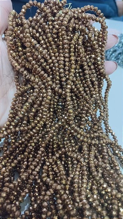 Cristal Cobre 4mm (1 Fio- Aproximadamente 120un)