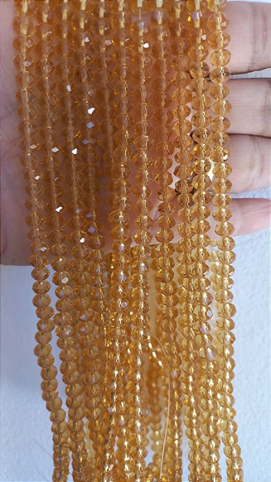 Cristal Âmbar 6mm (1 fio - 86un)