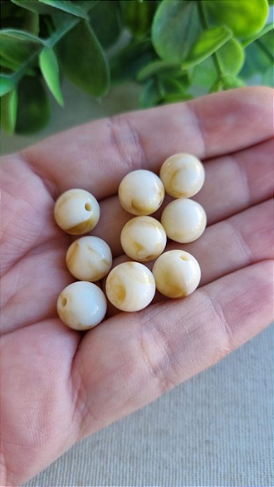 Bola Resina 10mm Nude Mesclado (20gr - Aproximadamente 40un)