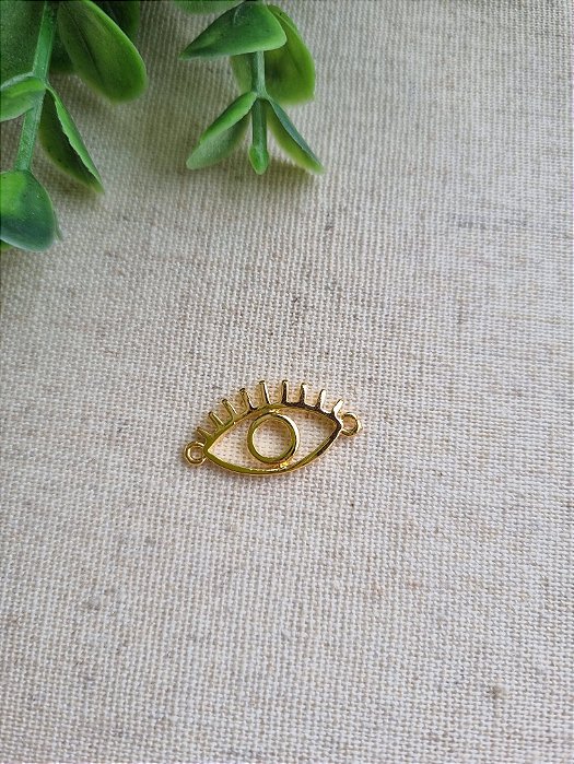 Entremeio Olho Grego 22mm Ouro (un)