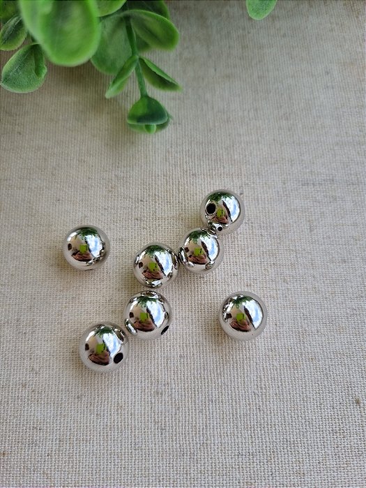 Bolinha ABS 12mm Níquel Free - Hipoalergênico (10gr - Aproximadamente 10un)