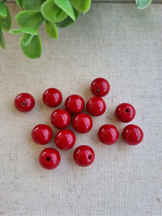 Bola Resina 12mm Cereja (20gr - Aproximadamente 23un)
