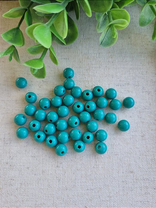 Bola Resina 8mm Turquesa (20gr - Aproximadamente 70un)