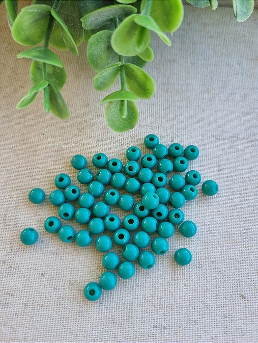 Bola Resina 6mm Turquesa (20gr - Aproximadamente 170un)