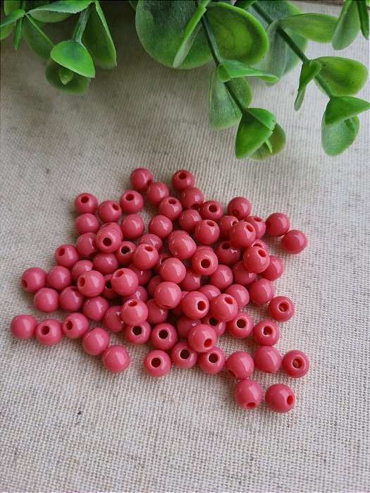 Bola Resina 6mm Goiaba (20gr - Aproximadamente 170un)