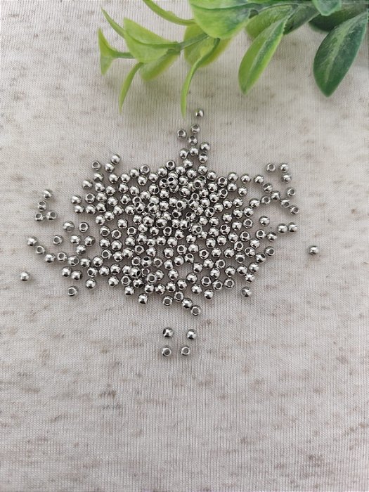 Bolinha ABS 3mm Níquel Free (10g - Aproximadamente 600un)