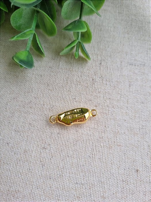 Entremeio Martelado 25mm Ouro  (1un)