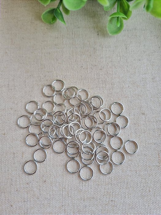 Argolinha 8mm  Níquel (10gr - Aproximadamente 63un)